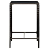 thumbnail of vidaXL Garten-Bartisch Braun 70x70x110 cm Poly Rattan und Glas