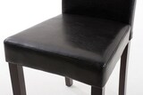 thumbnail of Décoshop26 - Moderner Esszimmerstuhl x1 aus schwarzem PVC mit braunen Holzbeinen 10_0002016