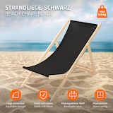 thumbnail of ECD Germany 10er Set Liegestuhl klappbar Schwarz Holz, verstellbar 3 Positionen bis 120 kg, Sonnenliege Gartenliege Strandstuhl