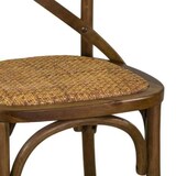 thumbnail of Vacchetti Sedia legno cross marrone chiaro sedutaintreccio cm51x55h46,5/89