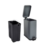 thumbnail of SVITA STM10 Prullenbak pedaalemmer afvalbak 10l incl. binnenemmer soft-close deksel grijs