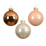 thumbnail of 16 Weihnachtskugeln Glas 8cm glänzend Christbaumkugeln Weihnachtsbaumkugeln Groß Christbaumschmuck Weihnachtsbaumschmuck Deko Perle Brandy Mix
