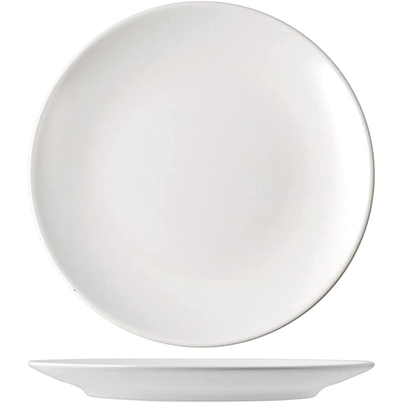 H&H Set 6 Piatti Frutta Denver Stoneware, Bianco, Cm 20