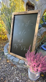 thumbnail of Kreidetafel mit Holzrahmen / Mahagoni 60x120cm