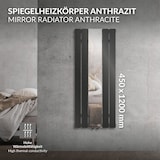thumbnail of ML-Design Badheizkörper Flach 1200x450 mm Anthrazit | Spiegel, Mittelanschluss, Vertikal, Paneelheizkörper inkl. Montage-Set