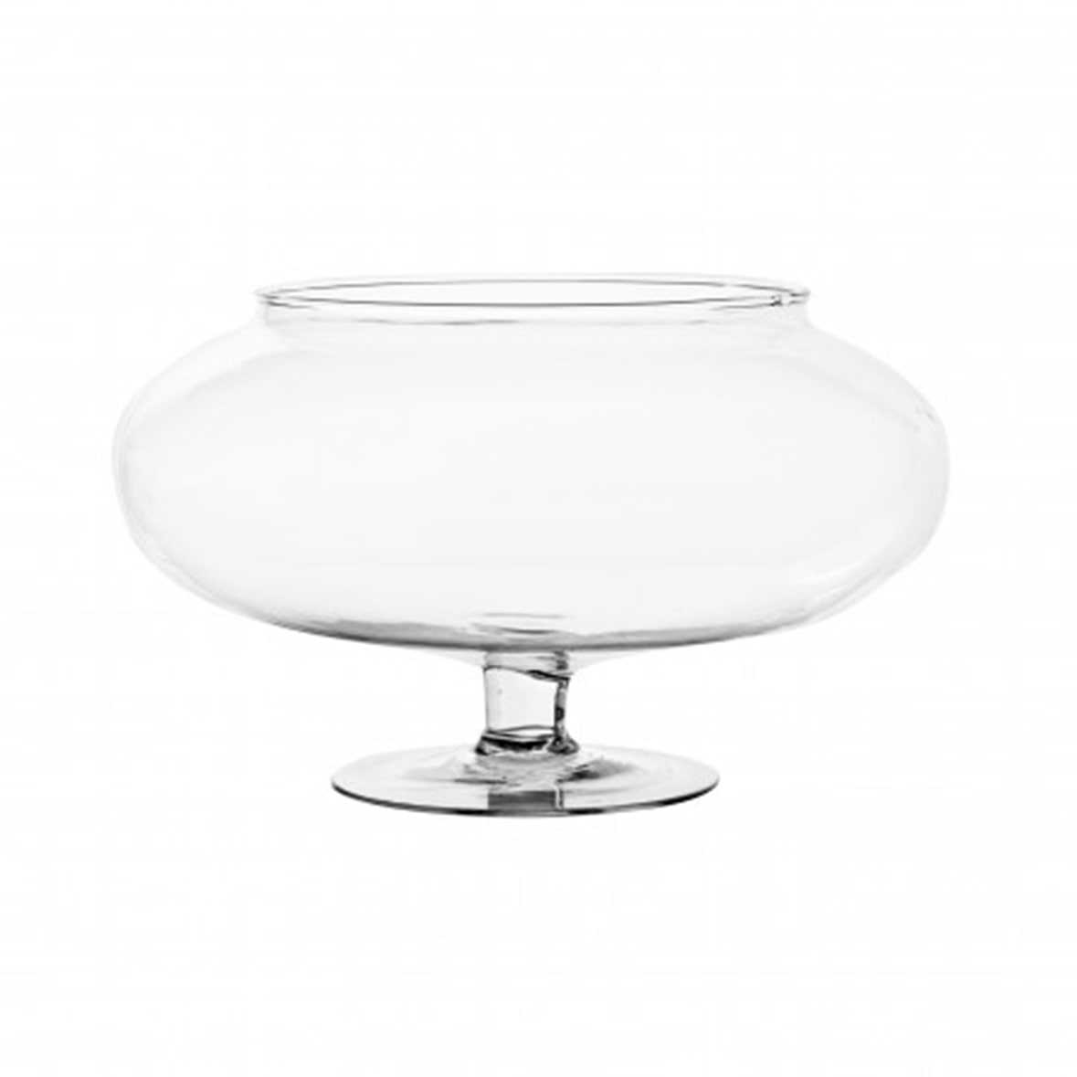 Vaso Ovale in Vetro Trasparente 26×16