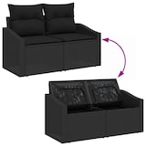 thumbnail of vidaXL Garten-Sofa-Set mit Kissen mit Speicher 10 pcs Schwarz