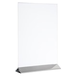 thumbnail of APS Kartenhalter, 2-teilig, 7 x 15 cm Höhe 23 cm, Farbe Transparent, Material Edelstahl, Acryl