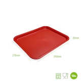 thumbnail of Tabuleiro Fast Food pequeno 35 x 27 cm. Cor vermelha. (Lote com 12 unidades). DENOX.