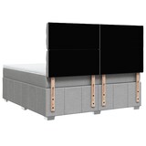 thumbnail of vidaXL Boxspringbett mit Matratze Hellgrau 180x200 cm Stoff