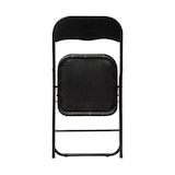 thumbnail of Chaise pliante confortable en métal et velours Noir H 79 cm