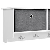 thumbnail of Helloshop26 - Perchero de pared 30 x 100 x 20 cm blanco gris plata 03_0008181