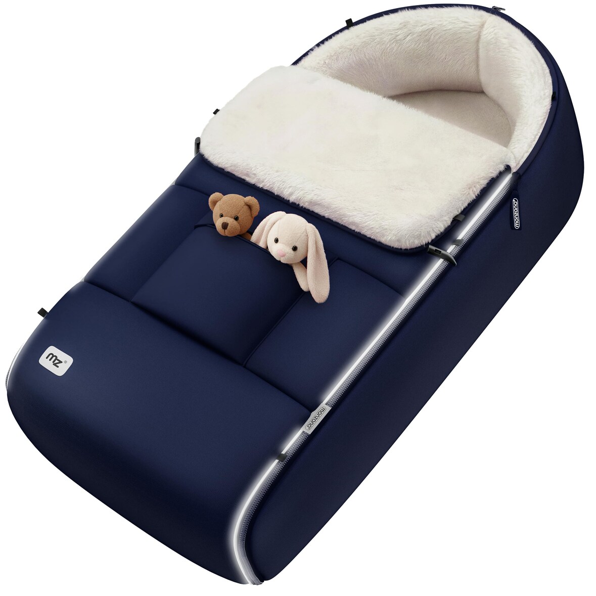 MONZANA® Babyfußsack Basic Marineblau