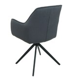 thumbnail of 6er-Set Esszimmerstuhl | HxBxT 87x58x55cm | Sitzhöhe 46cm | drehbar Auto-Position Stoff/Textil | Anthrazit | Küchenstuhl Lehnstuhl Stuhl Armlehnen