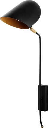 thumbnail of Wandleuchte in Schwarz und Gold 12x35x73cm WellHome Baikal