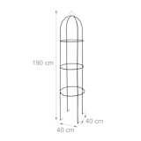 thumbnail of Relaxdays Rankobelisk beschichtetes Metall 190 cm, witterungsbeständige Garten Rankhilfe für Rosen und Blumen, grün
