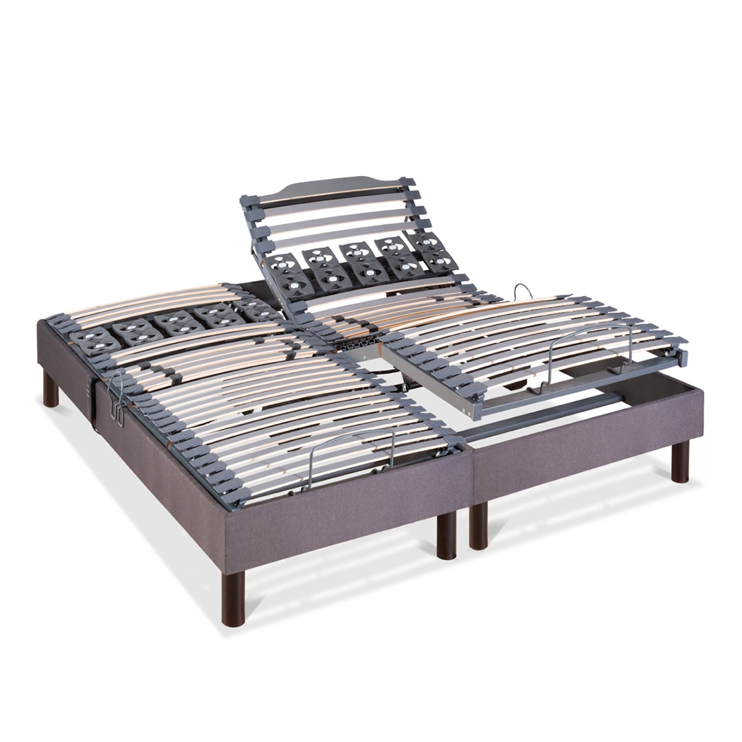 Sommiers électriques  2 places  Lattes & Plots  2x70x200 cm ATHENA BELLECOUR