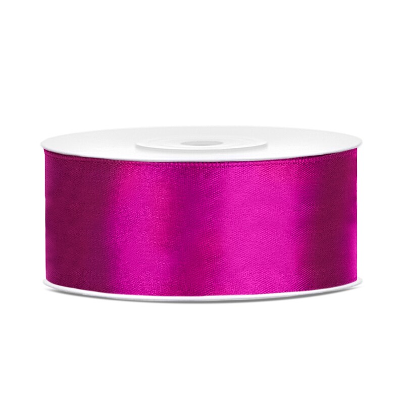 Satin Geschenkband fuchsia 25m 25mm breit