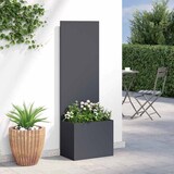 thumbnail of vidaXL Blumentopf mit dekorativem Paneel Anthrazit 50 x 140 cm