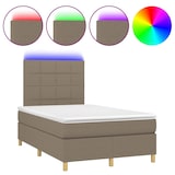 thumbnail of vidaXL Boxspringbett mit Matratze & LED Taupe 120x190 cm Stoff