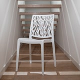 thumbnail of Set 4 Chaises en polypropylène avec fibre de verre empilables pour extérieur et jardin, bar et restaurant, cuisine design moderne - LISA - Blanc