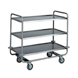 thumbnail of Carrello di Servizio Trasporto Pesante - 3 Ripiani Inox Portata 150 Kg - Dimensioni 110x60x100(h) cm - Ruote ø125 mm