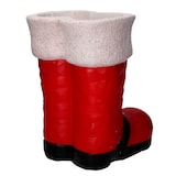 thumbnail of Vacchetti Portavaso resina stivali rosso e biancocm31,5x31h41