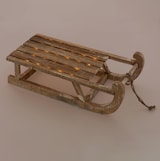 thumbnail of ECD Germany Deko-Schlitten aus Holz 50,5x13,5x23,5 cm, Braun/Natur, mit LED-Beleuchtung, batteriebetrieben, Weihnachtsdeko Schlitten Dekoration