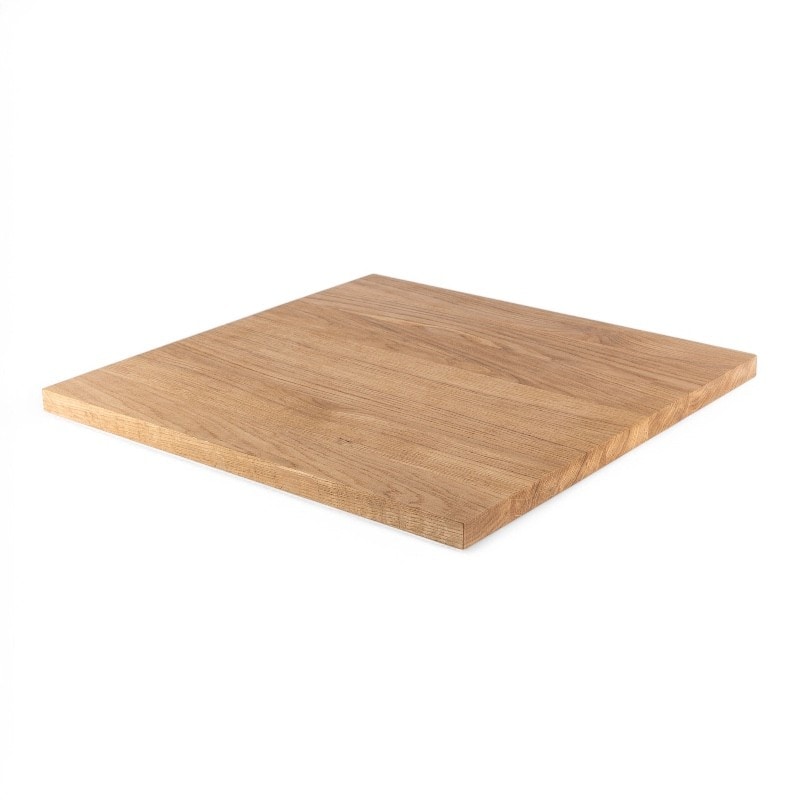 Plateau de table en chêne FONTAINEBLEAU - Carré - Clair D60 cm