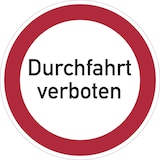 thumbnail of Verbotsschild, Durchfahrt verboten - praxisbewährt - 400x0.6 mm Aluminium geprägt
