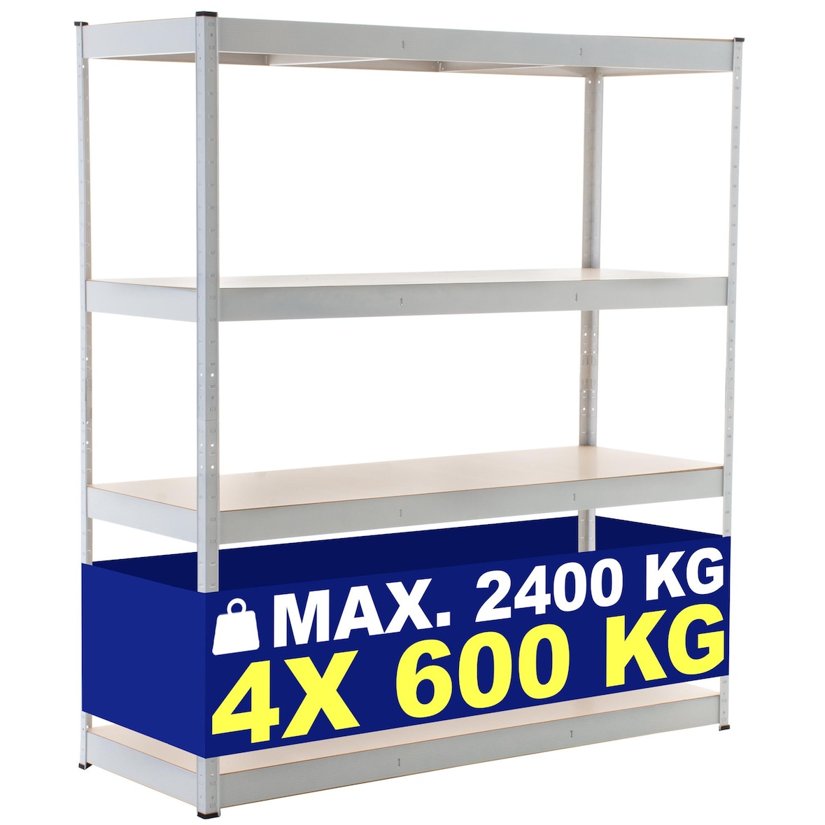 Stellingen voor zwaar gebruik 160x60x180 cm wit