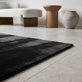 thumbnail of Teppich Kurzflor Uni Modern Waschbar Strapazierfähig Esszimmer Flur OEKO-TEX Schwarz 140x200 cm Schadstoffgeprüft – ISAR von Kadima Design
