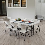 thumbnail of Chaise pliante empilable - blanche - LIFETIME - par 4