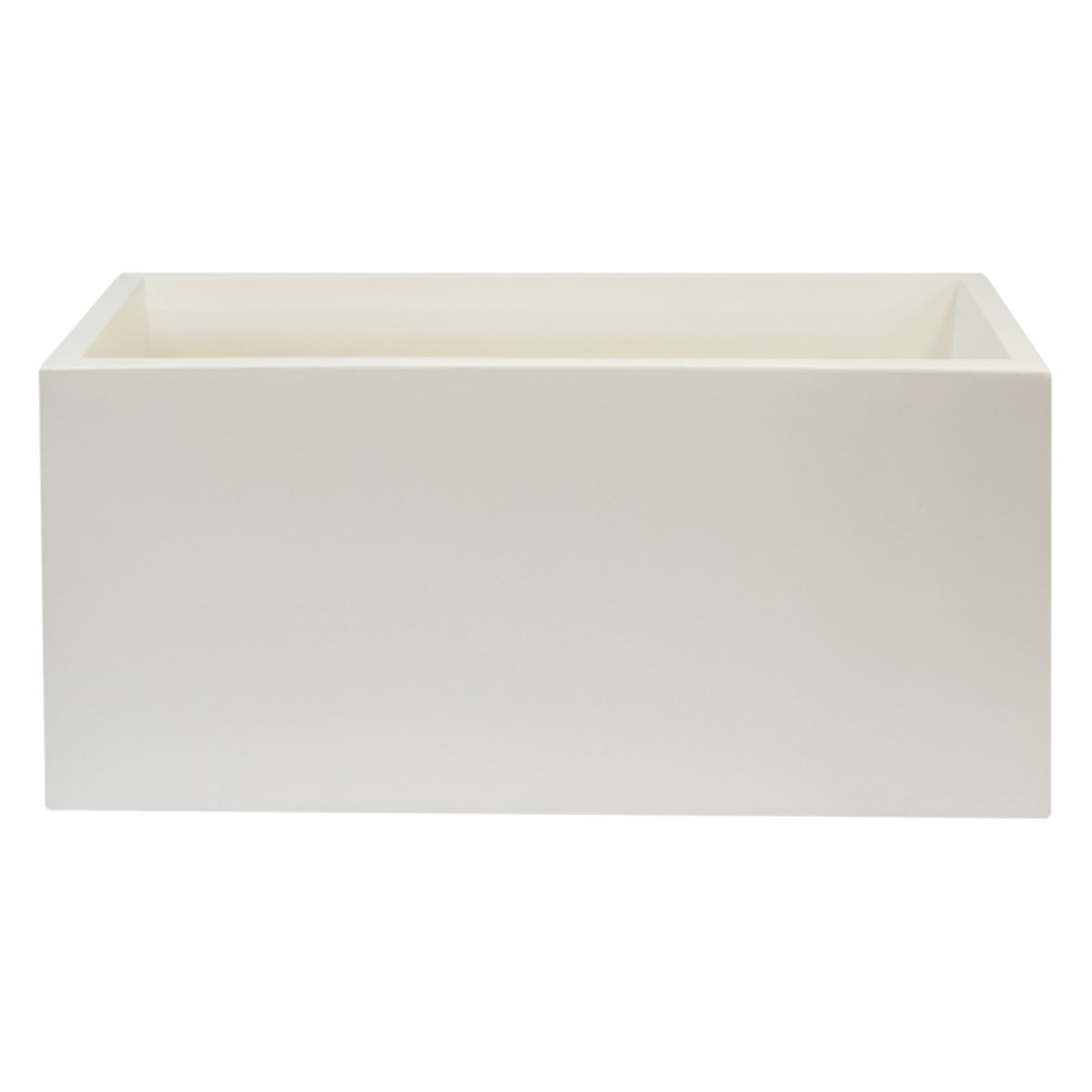 WellHome - Vaso da fiori in polietilene bianco 60x20x20 cm