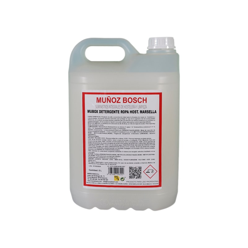 Detergente Marsella ropa Hostelería Mubox 5L