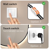 thumbnail of Mirlux Badkamerspiegel met LED Verlichting & Verwarming – Wandspiegel Ovaal – Anti Condens Douchespiegel - Zwart - 90x60CM