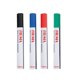 thumbnail of SIGMA Rotulador para pizarra blanca con borrador, colores surtidos, punta redonda, ancho de trazo: 2 mm, 4 unidades