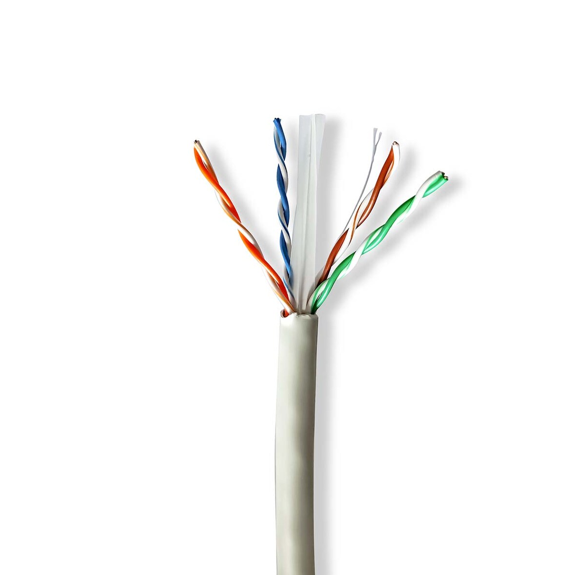 Nedis Netzwerk-Kabel Rollen - CAT6 - Solid - U/UTP - Reines Kupfer - 305.0 m - Innenbereich - Rund - LSZH - Grau - Pull Box - ausziehbar