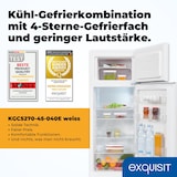 thumbnail of Exquisit Kühl-Gefrierkombination, Kühlschrank mit Gefrierfach, 206 Liter, 4-Sterne-Gefrierfach, 55 cm Breit, Freistehend, KGC5270-45-040E weiss
