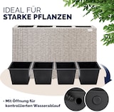thumbnail of Casaria Poly Rattan Blumentopf herausnehmbar Creme