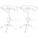 thumbnail of Conjunto de 2 bancos de bar Butch branco antigo.