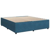 thumbnail of vidaXL Boxspringbett mit Matratze Blau 200x200 cm Samt