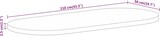 thumbnail of vidaXL Tischplatte 110x50x2,5 cm Oval Massivholz Mango