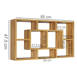 thumbnail of Wandregal ANDY MDF-Holz Hängeregal Wandboard offen Holzregal Schweberegal eckig