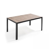 thumbnail of Set van tuintafel en 6 stoelen in aluminium en houtkeramiek