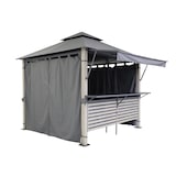 thumbnail of METRO PROFESSIONAL Pavilhão-bar com toldo Mayfield, metal/poliéster, 3 x 3 m, hidrófugo, cinzento escuro