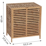 thumbnail of Panier à Linge en Bambou avec sac à linge en tissu Noir amovible H 60 cm