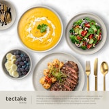 thumbnail of tectake Serviesset Una, van aardewerk, voor 6 personen, 24 delig, taupe