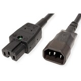 thumbnail of BACHMANN Netzkabel Kaltgerätestecker-Stecker auf Warmgeräte-Kupplung, IEC320 C14/C15, 3 m