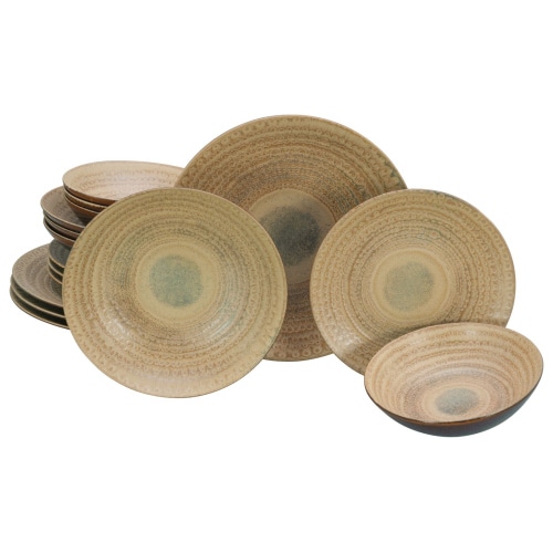 CreaTable Neapel Sand Tellerset 16-tlg Steinzeug